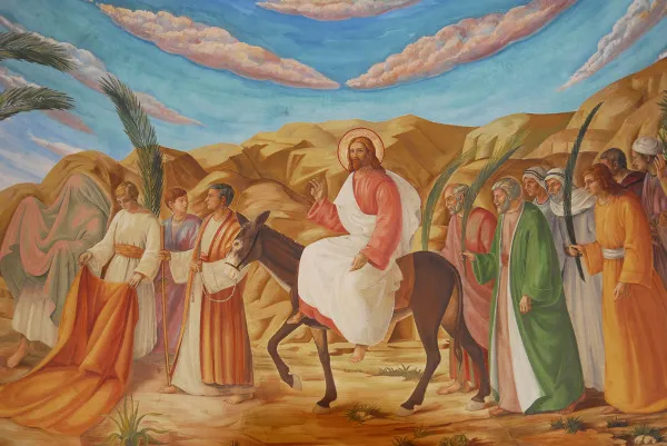 Neste dia se celebra a entrada de Jesus em Jerusalém montado em um jumentinho