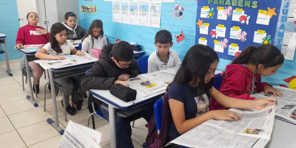 Exemplares do JM foram um dos recursos utilizados em sala acerca da doença