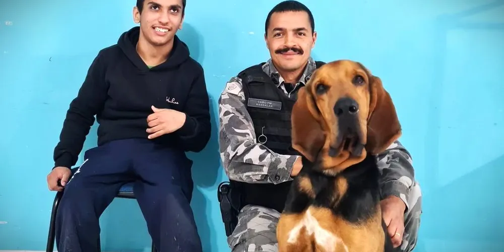 Cães da 'Equipe Choque K9' alegraram os participantes