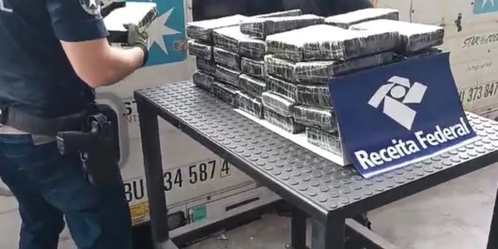 Droga foi encontrada no motor de um contêiner que vinha da Bélgica