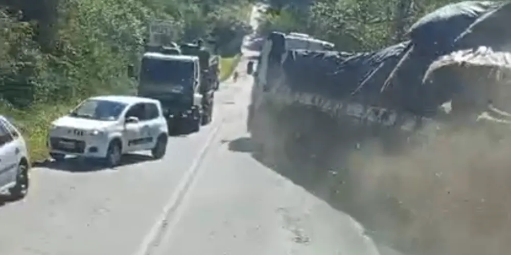 Filmagem flagrou o que poderia ter sido uma grave acidente