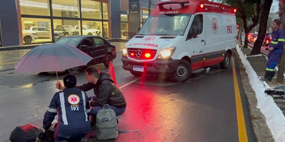 Socorro inicial foi realizado por uma equipe do Samu