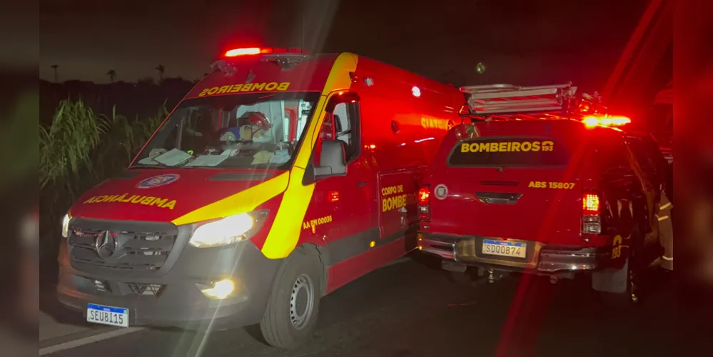 Equipe do Corpo de Bombeiros foi acionada para o acidente