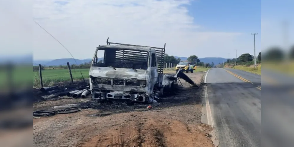 Condutor do caminhão não se feriu