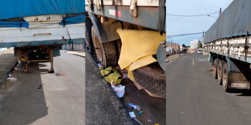De acordo com o seguidor, lona da carreta também acumula água