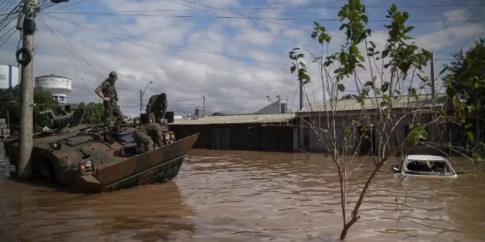 Enchente em Eldorado do Sul, no Rio Grande do Sul, em 9 de maio de 2024