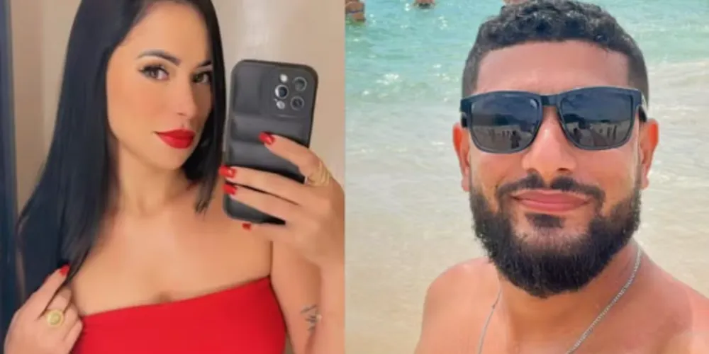 Jaiane Lemos de Souza Neto, 27 anos, (à esquerda) e Everaldo Oliveira Santos, 34 anos (à direita), mortos pelo ex marido de Jaiane em Porto Velho