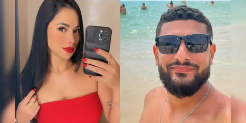 Jaiane Lemos de Souza Neto, 27 anos, (à esquerda) e Everaldo Oliveira Santos, 34 anos (à direita), mortos pelo ex marido de Jaiane em Porto Velho