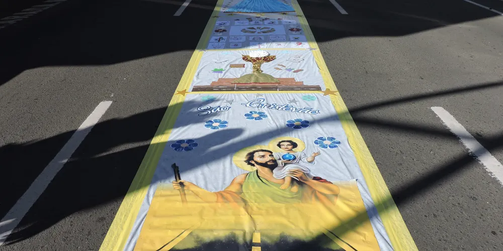 Tapete da Paróquia São José: a Via Appia Antica