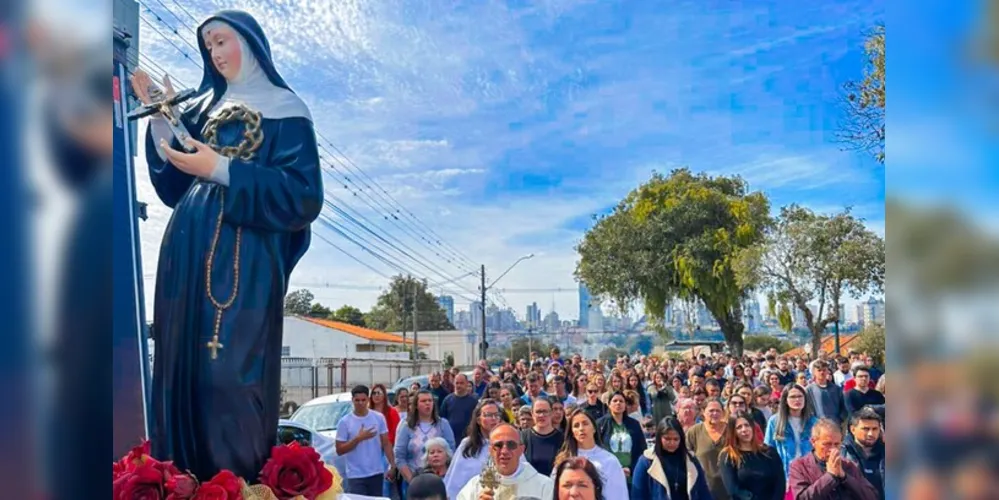 A procissão em honra a Santa Rita vai acontecer no domingo, dia 26.