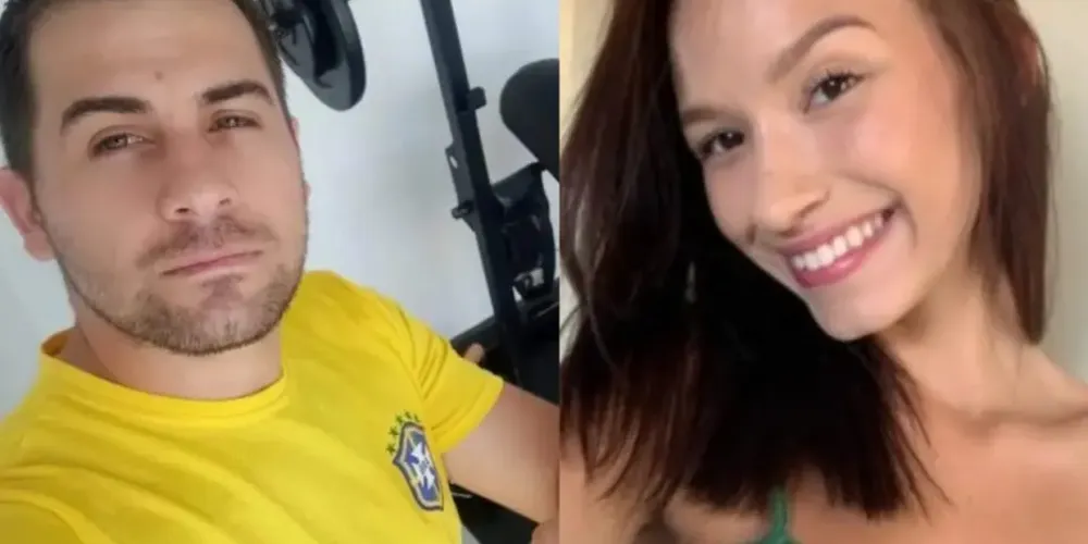 Vigilante Marcos Vagner de Souza e a jovem Isis Victoria Mizerski