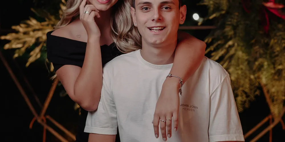 Kauan Pontarolo e Rafaela Techy.