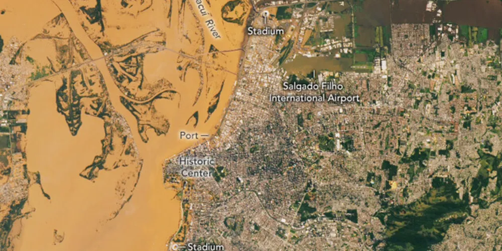 O registro mostra os detalhes de praticamente todo o perímetro do município.