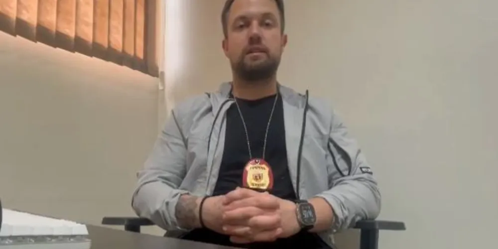 Informação foi divulgada em vídeo encaminhado à imprensa pelo delegado Gabriel Munhoz