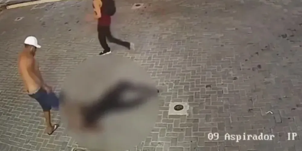 Câmera de segurança flagrou a ação do suspeito
