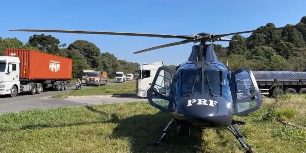Vítima foi resgatada por helicóptero da PRF