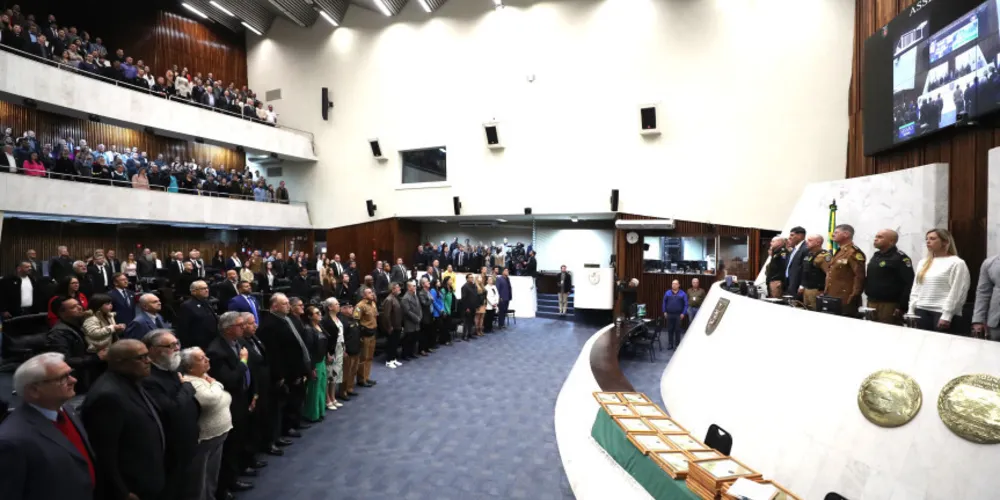 Cerca de 250 representantes das forças de segurança foram homenageados na noite desta quinta-feira (27)
