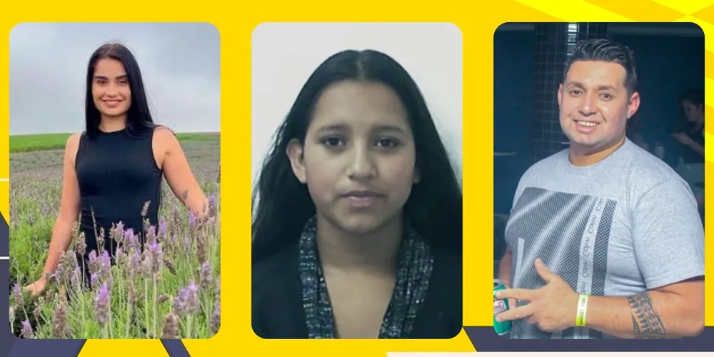 Jaine (esquerda), Inglidi (centro) e Leônidas (direita), mortos nesta sexta-feira (05)