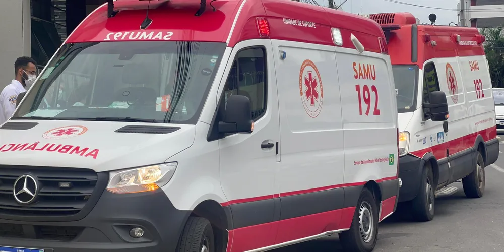 Samu foi ao local para atender a ocorrência no bairro Jardim Carvalho.