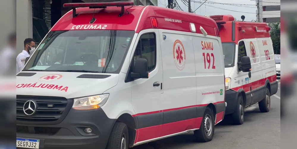 Samu foi ao local para atender a ocorrência no bairro Jardim Carvalho.