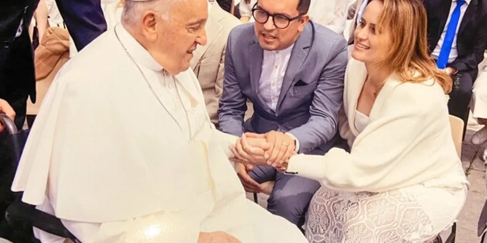 A benção matrimonial do Papa era um desejo do casal desde o casamento