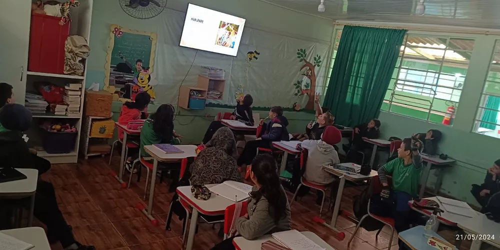 O conteúdo do Vamos Ler sobre o tema foi umas das bases de estudo da turma