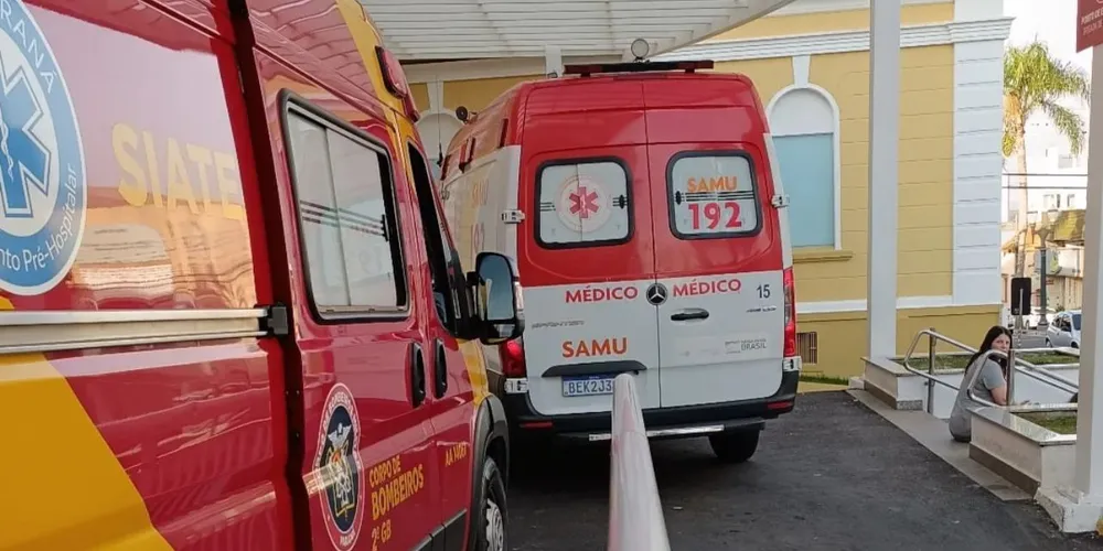 Vítima foi conduzida para a Santa Casa de Misericórdia de Ponta Grossa