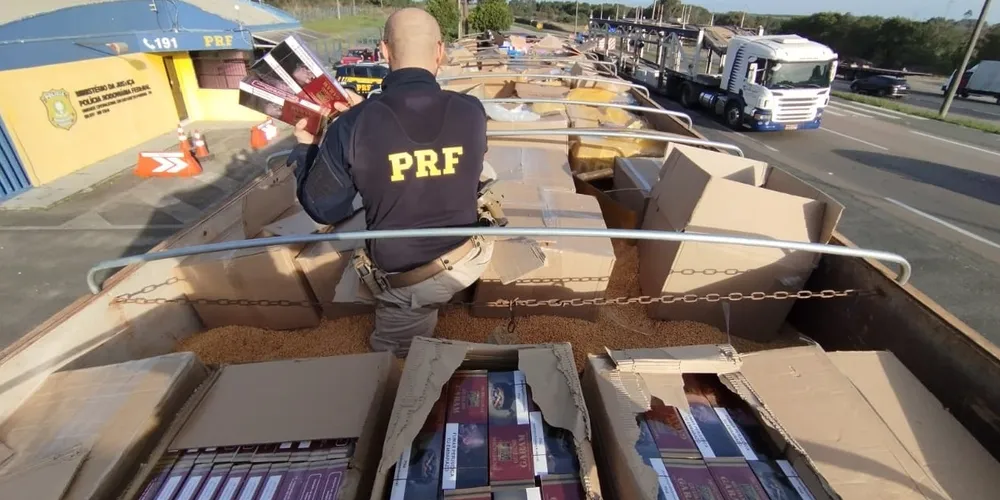 Ilícitos estavam em meio a uma carga de soja