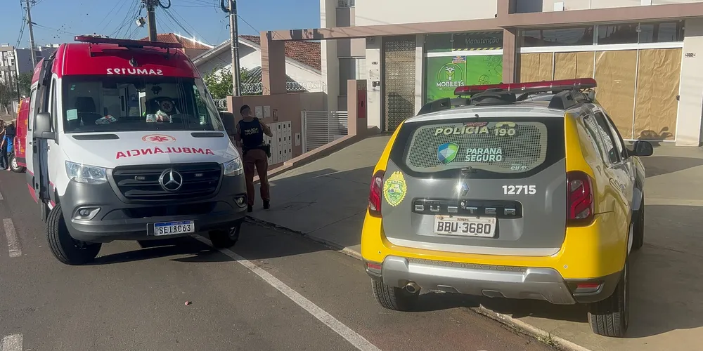 O suspeito foi socorrido pelas equipes do Corpo de Bombeiros (Siate)