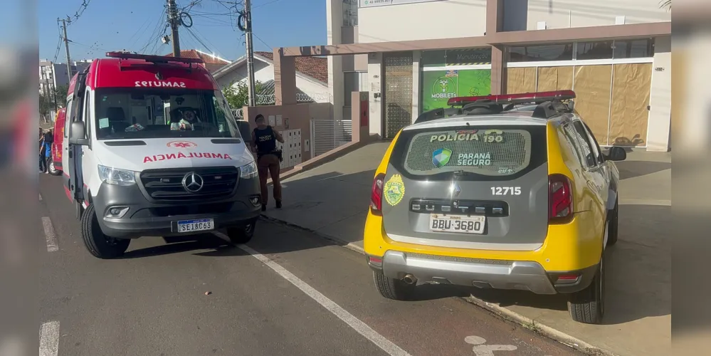 O suspeito foi socorrido pelas equipes do Corpo de Bombeiros (Siate)