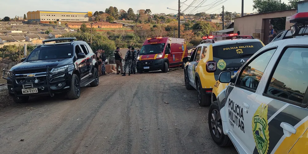 O Batalhão de Choque esteve no local