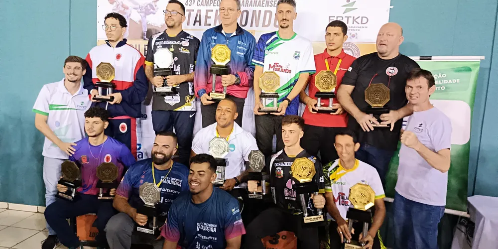 Team Morando e Junior Lima TKD ganharam um total de 44 títulos de campeões paranaenses