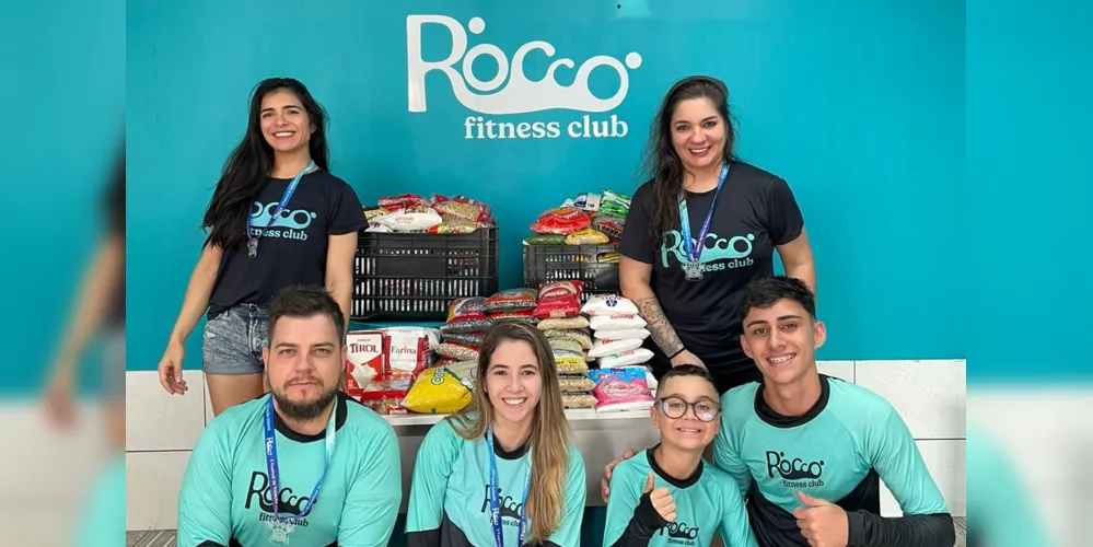 A Rocco Fitness Club arrecadou 140 quilos de alimentos que serão destinados para o projeto social 'Criança Feliz'