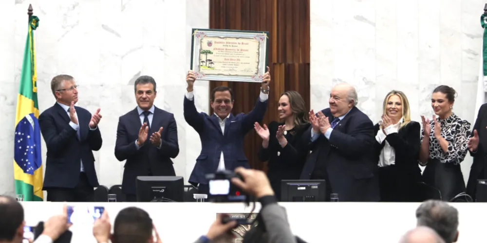 O homenageado é criador do Grupo Doria e fundador do Comitê Executivo do Grupo de Líderes Empresariais (Lide).
