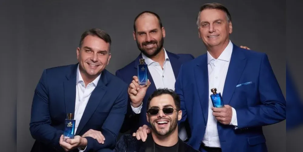 O influenciador legenda a postagem com as palavras "Perfume para todos".