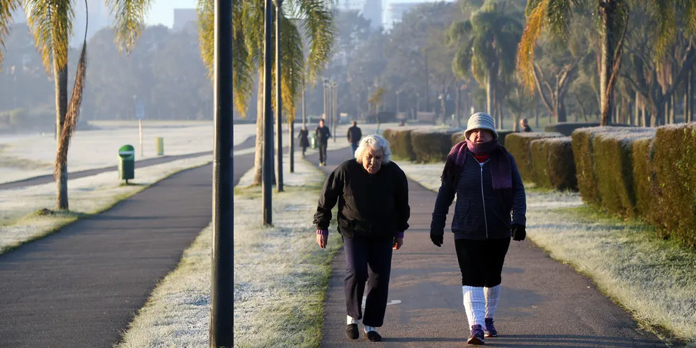 Simepar indica frio rigoroso no fim de semana, com temperaturas negativas no Sul do Estado