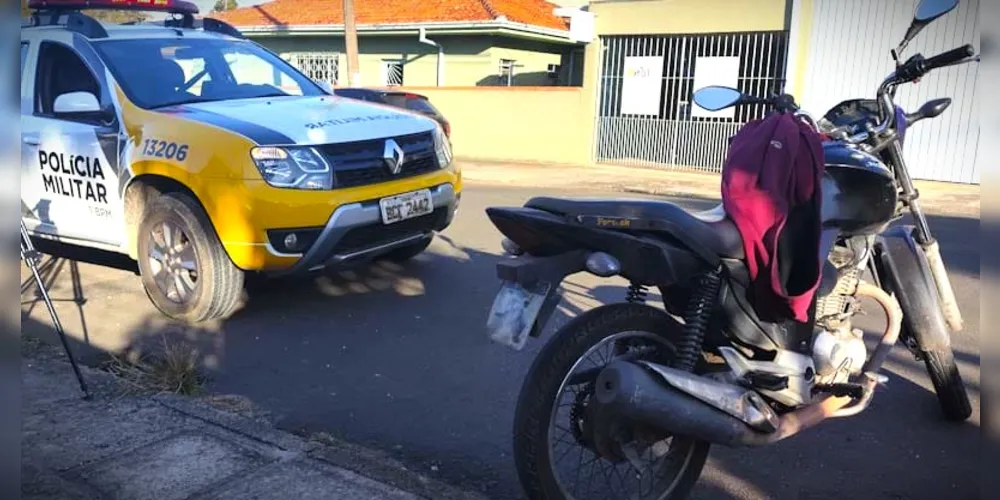 Moto foi encontrada na rua Paranavaí