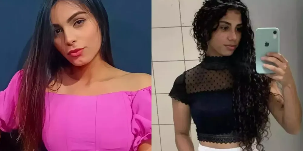 Débora (à direita) confessou que jogou soda cáustica em Isabelly (à esquerda) por ciúmes