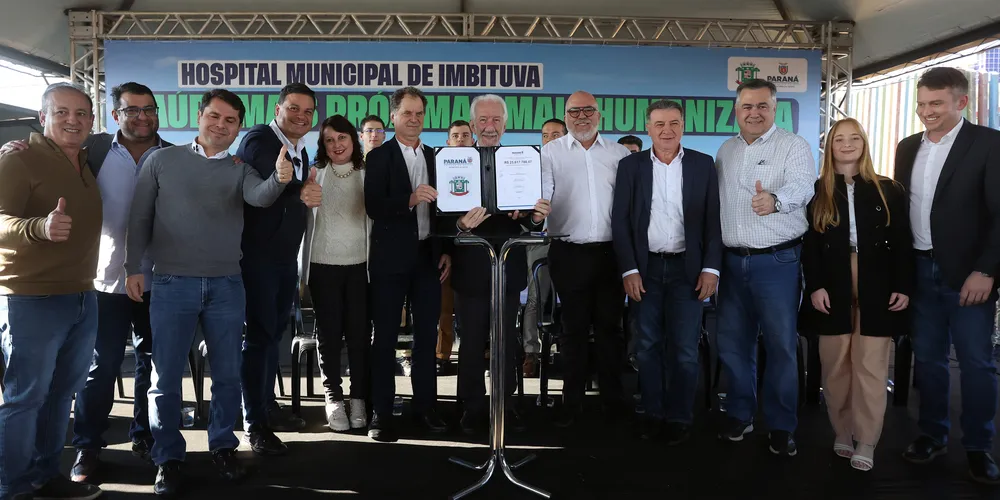 O Governo do Estado vai aportar R$ 12 milhões para a construção do Hospital Municipal de Imbituva. A liberação foi assinada nesta quinta-feira (5) pelo governador em exercício Darci Piana