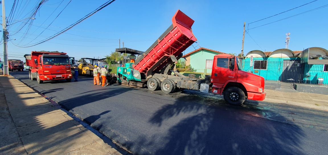 Após a pavimentação, serão realizados os serviços de sinalização