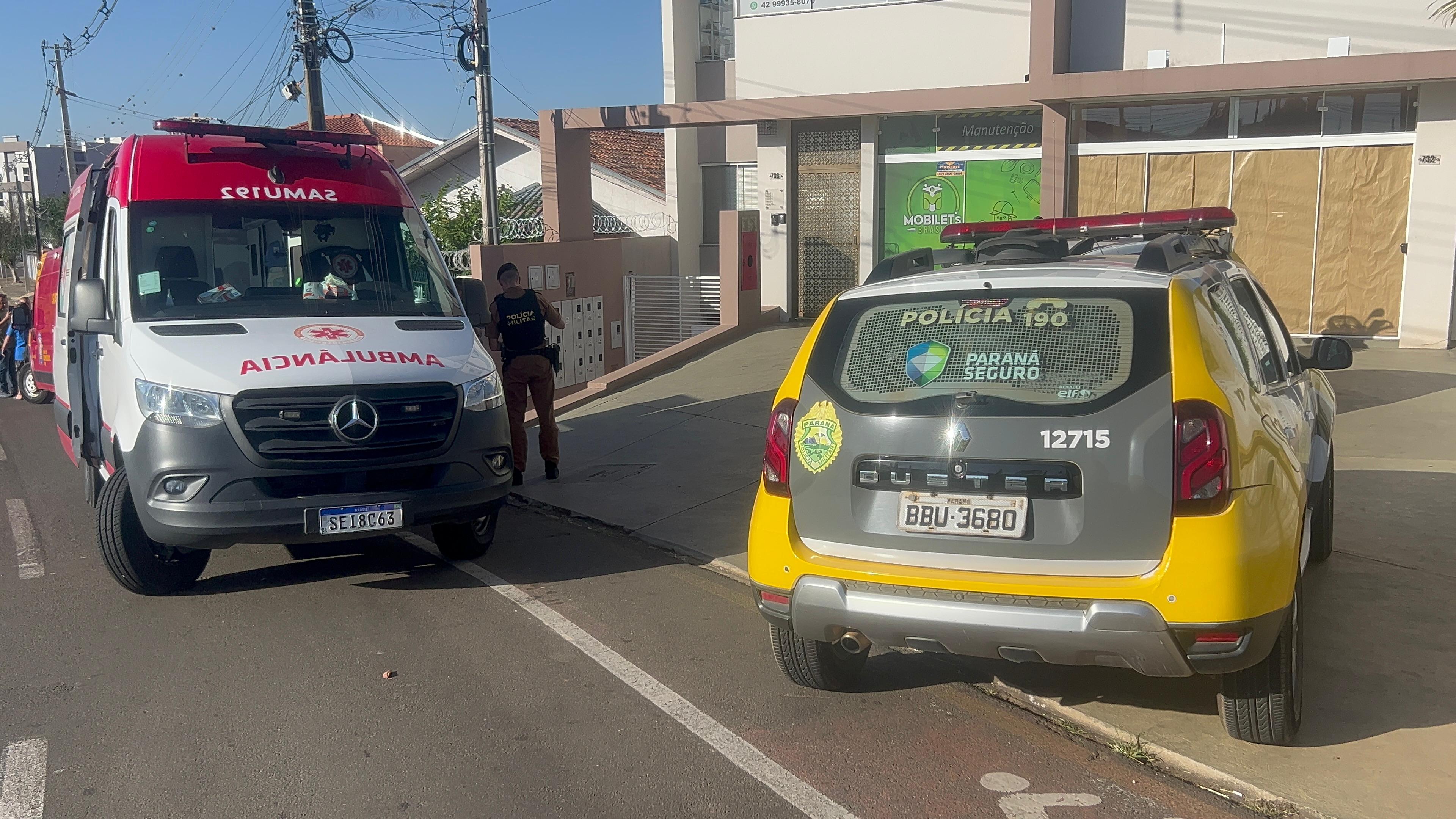 O suspeito foi socorrido pelas equipes do Corpo de Bombeiros (Siate)