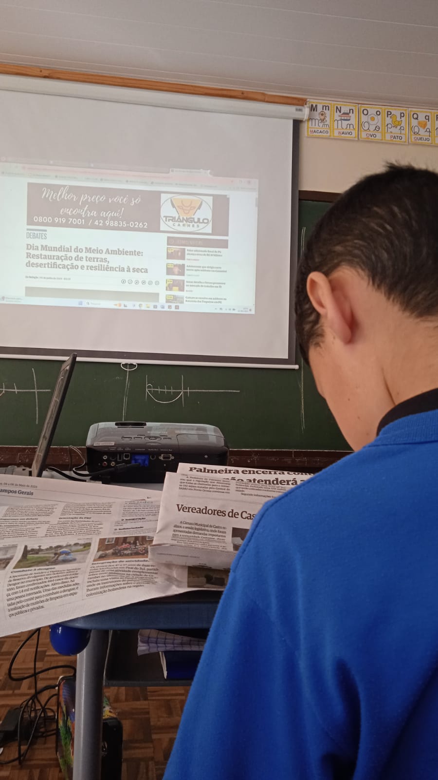 A proposta utilizando as edições do Jornal da Manhã oportunizou uma experiência diferenciada aos alunos
