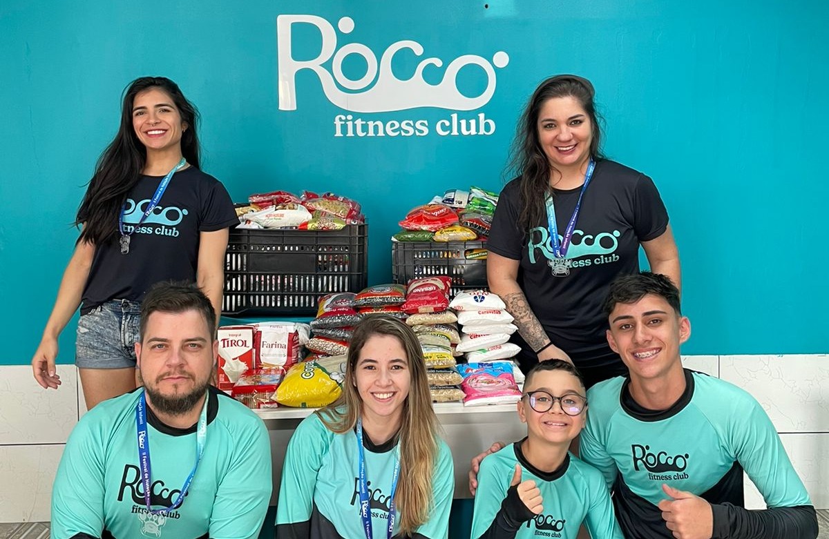 A Rocco Fitness Club arrecadou 140 quilos de alimentos que serão destinados para o projeto social 'Criança Feliz'
