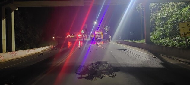 Acidente aconteceu na noite dessa quinta-feira (16)