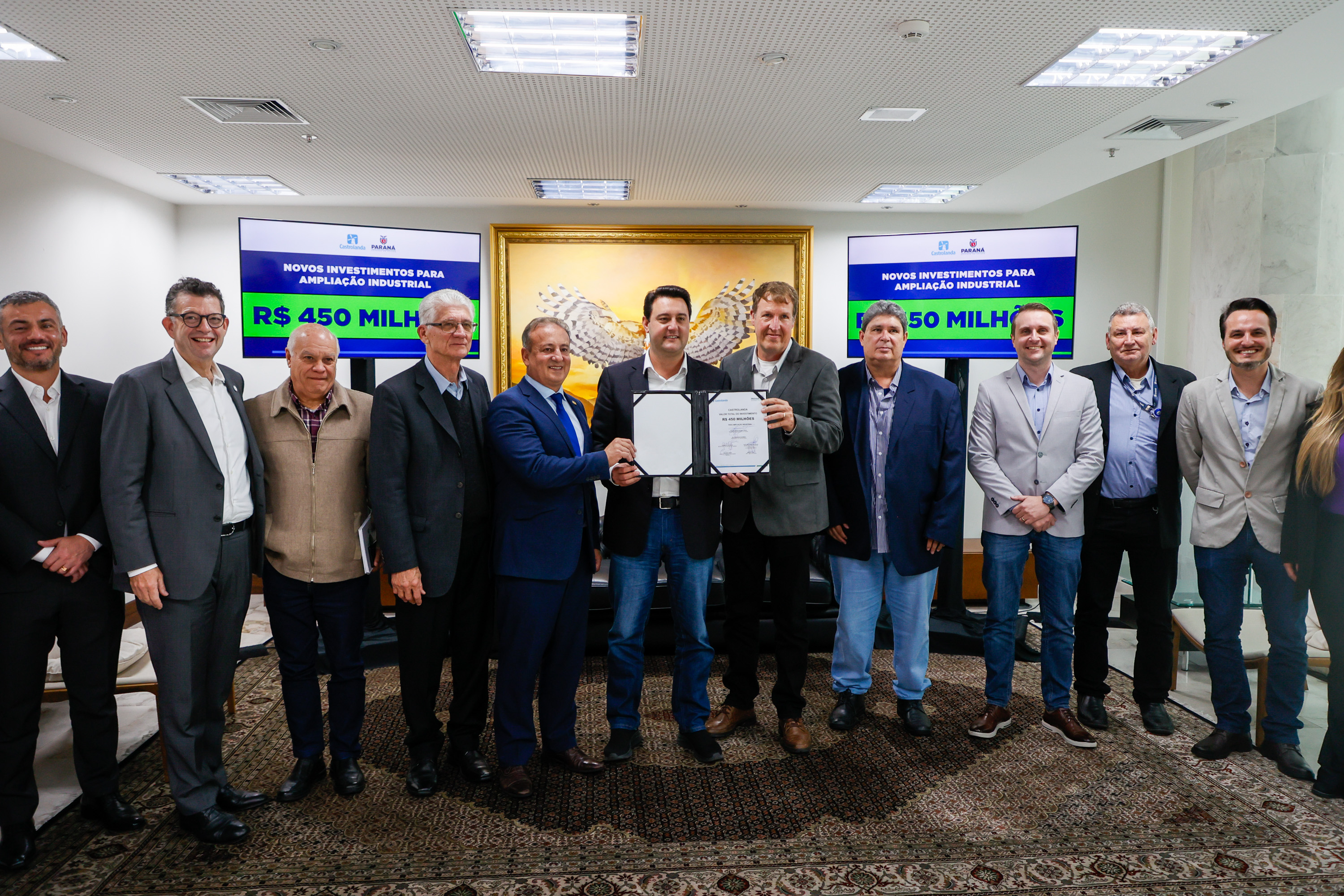 O anúncio foi feito em reunião de representantes do grupo com o governador Carlos Massa Ratinho Junior nesta segunda-feira (27)