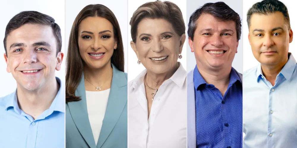 Aliel, Mabel, Elizabeth, Magno e Marcelo, são candidatos à Prefeitura de Ponta Grossa
