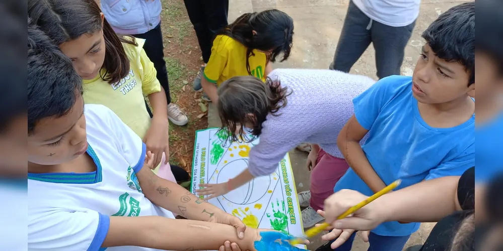 Alunos puderam protagonizar momentos de patriotismo com práticas