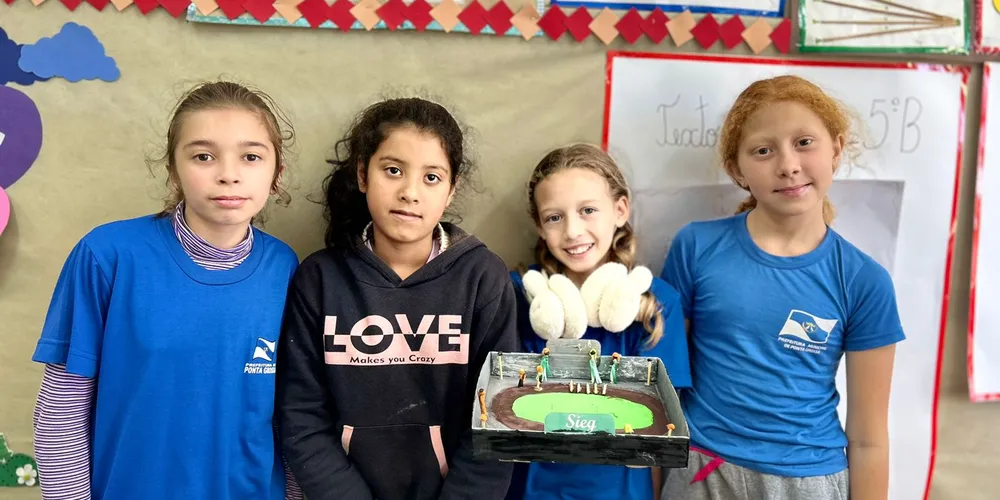 Através de representações dos esportes, as crianças puderam compreender melhor as modalidades praticadas nos jogos olímpicos