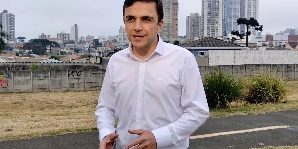 O candidato Aliel Machado (PV) realizou gravações de materiais de campanha