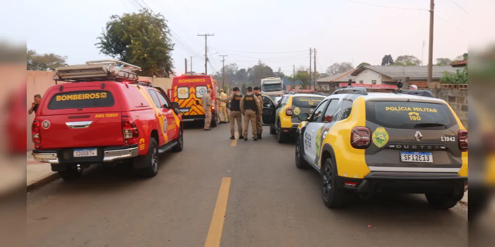 Crime aconteceu na rua Peri e mobilizou Polícia Militar e Corpo de Bombeiros